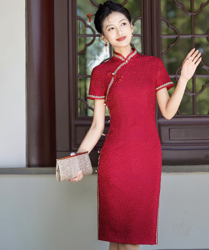 Kelli Short Red Cheongsam