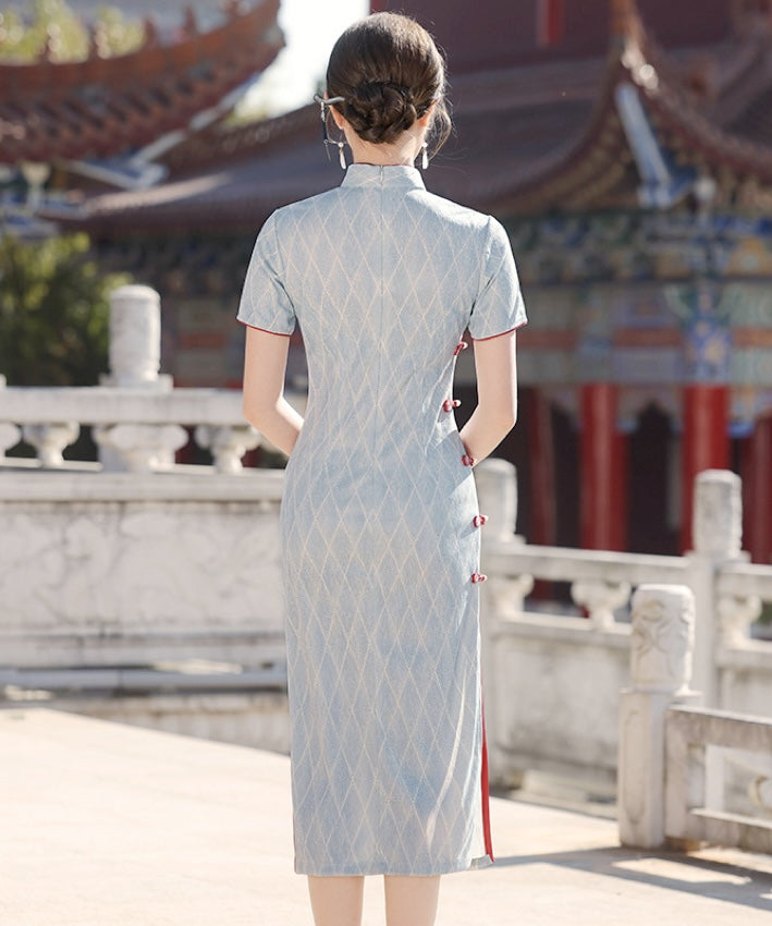 Wenxin Light Blue Cheongsam