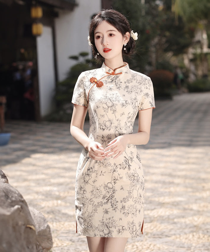 MinMin Cotton Short Cheongsam