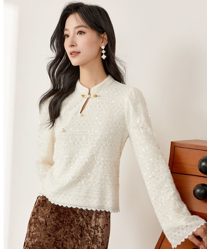 Siwan Sequin Cheongsam Top