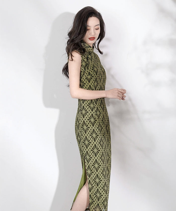 Qingshanyu  Green Cheongsam