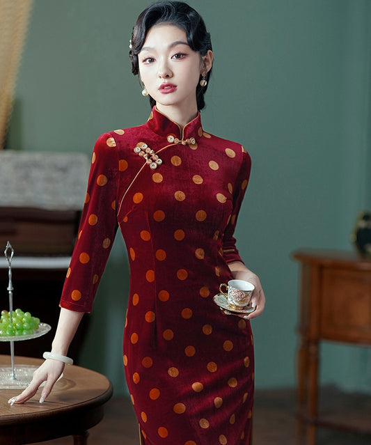 Manli Polka Dot Cheongsam
