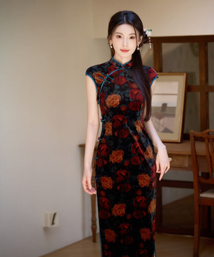 Blue Rose Cheongsam