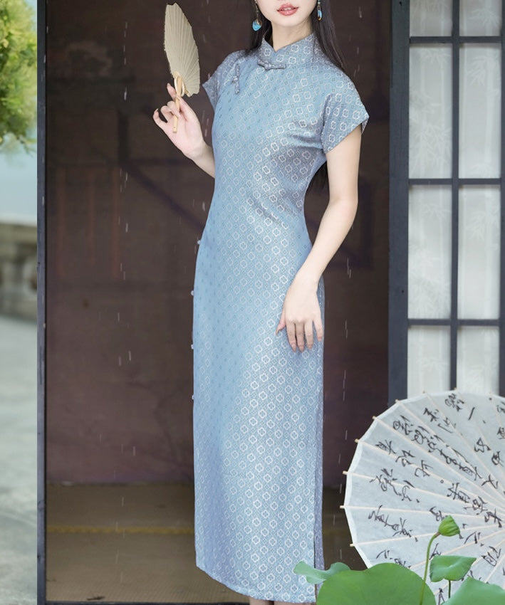 Beini Short Sleeves Maxi Cheongsam