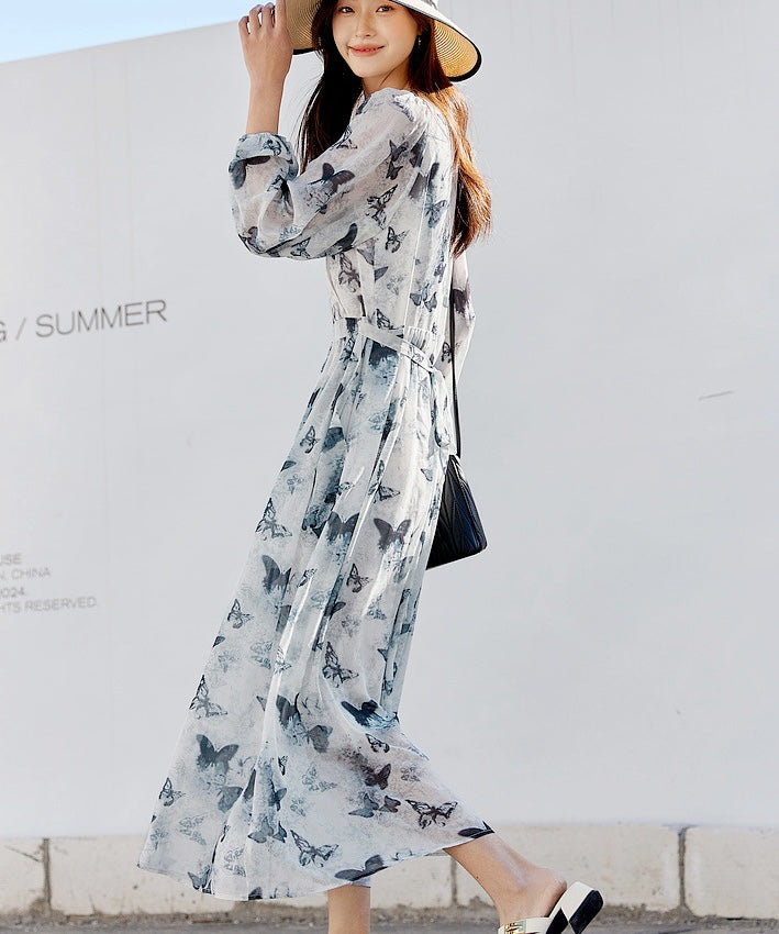 Butterfly Oriental-Inspired Dress