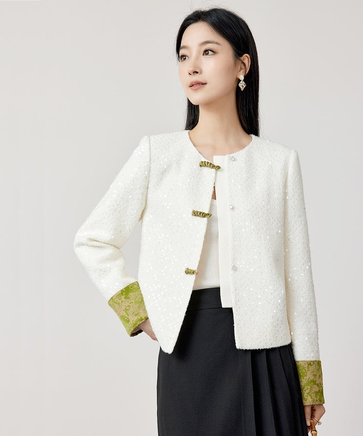 Ruo Sequin Cheongsam Blazer