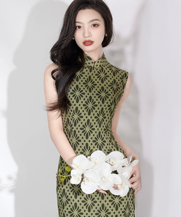 Qingshanyu  Green Cheongsam