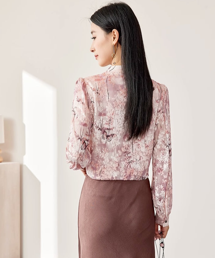Jiexi Mandarin Collar Blouse