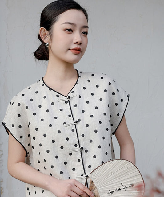 Meilian V-neck Oriental Top