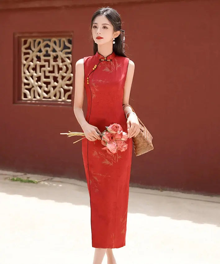 Darlene Red Maxi Cheongsam