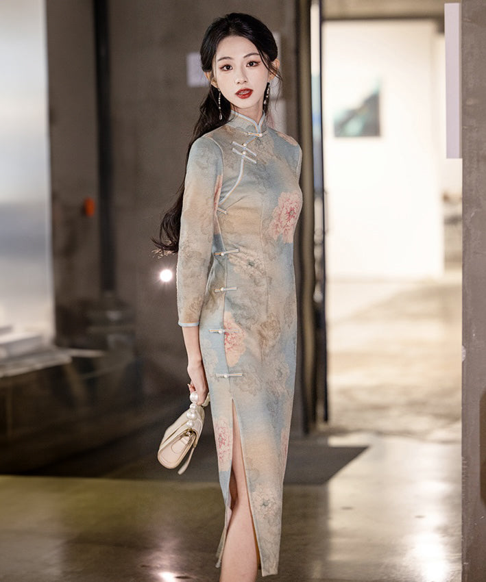 Tangyi Autumn Maxi Cheongsam
