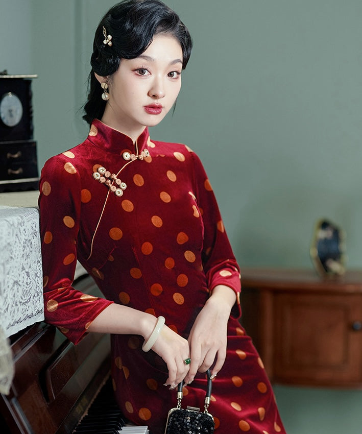 Manli Polka Dot Cheongsam