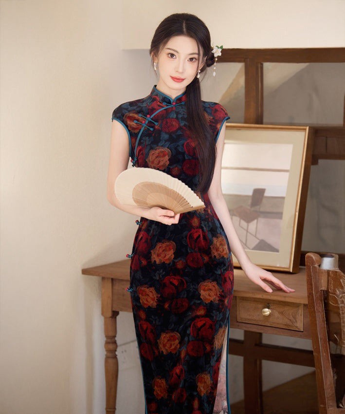 Blue Rose Cheongsam