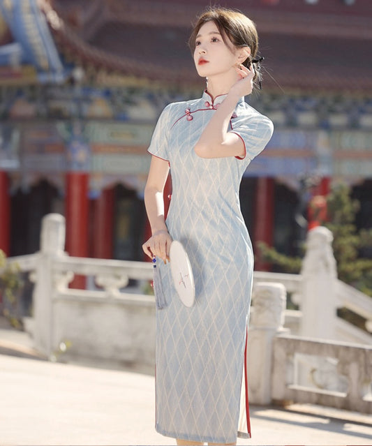 Wenxin Light Blue Cheongsam