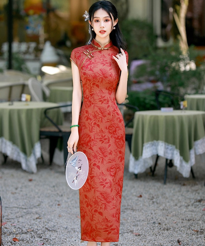 Lady Mei's Red Maxi Cheongsam