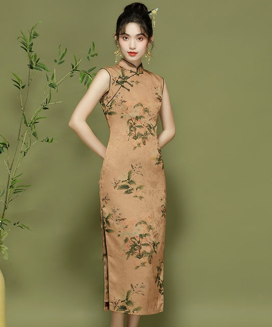 Very Rich Walnut Cheongsam
