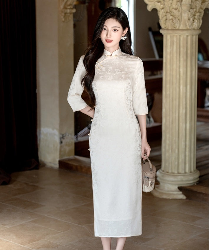 Enya Mid-Sleeves Cheongsam