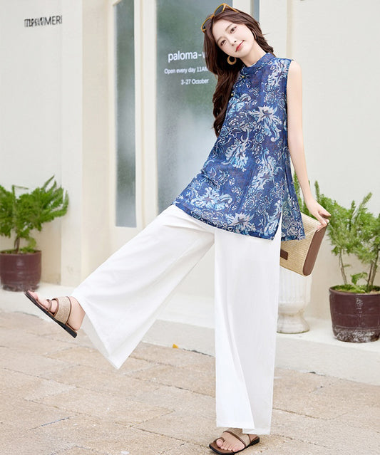 Sili Mandarin Collar Two-piece Set