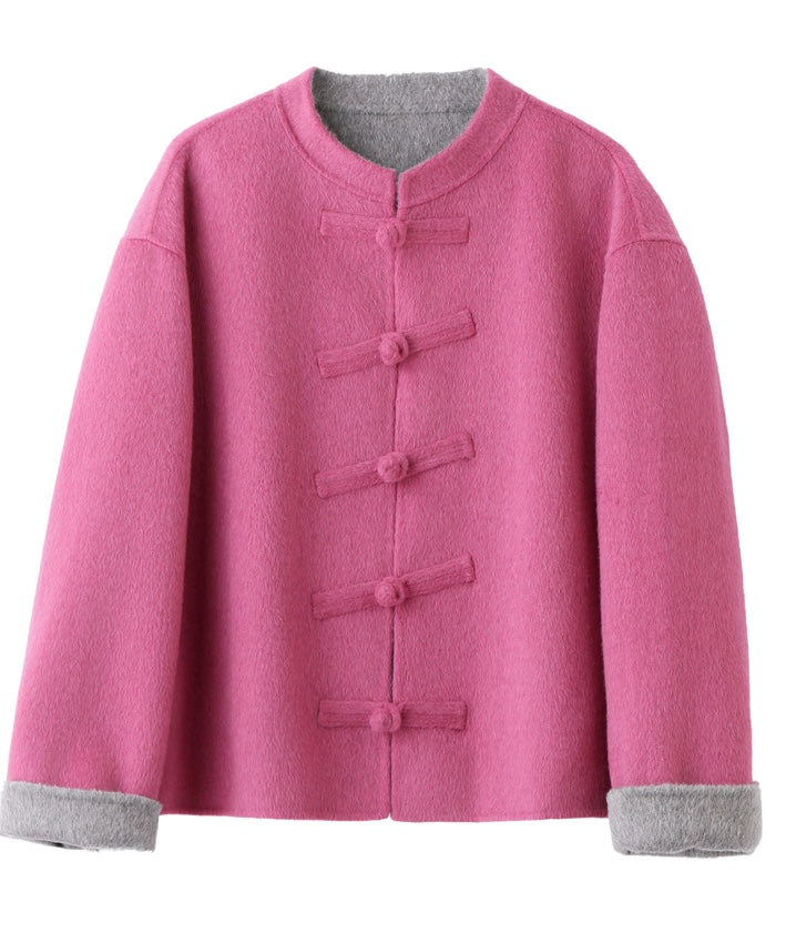 Yi-May Oriental Knot Woolen Coat