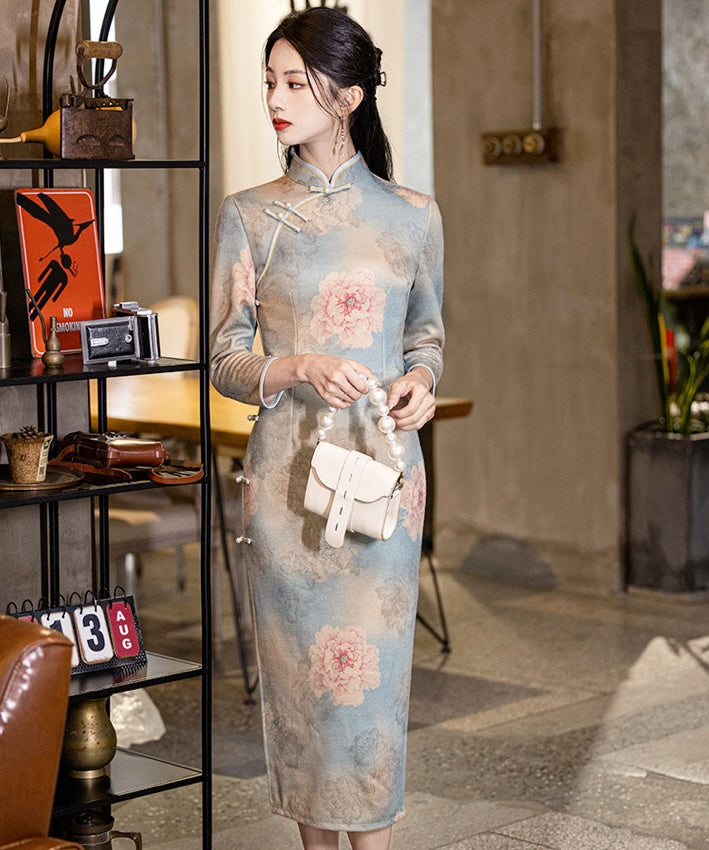 Tangyi Autumn Maxi Cheongsam