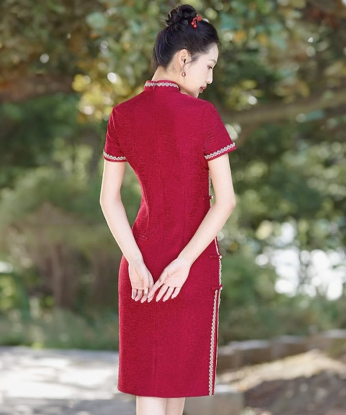 Kelli Short Red Cheongsam
