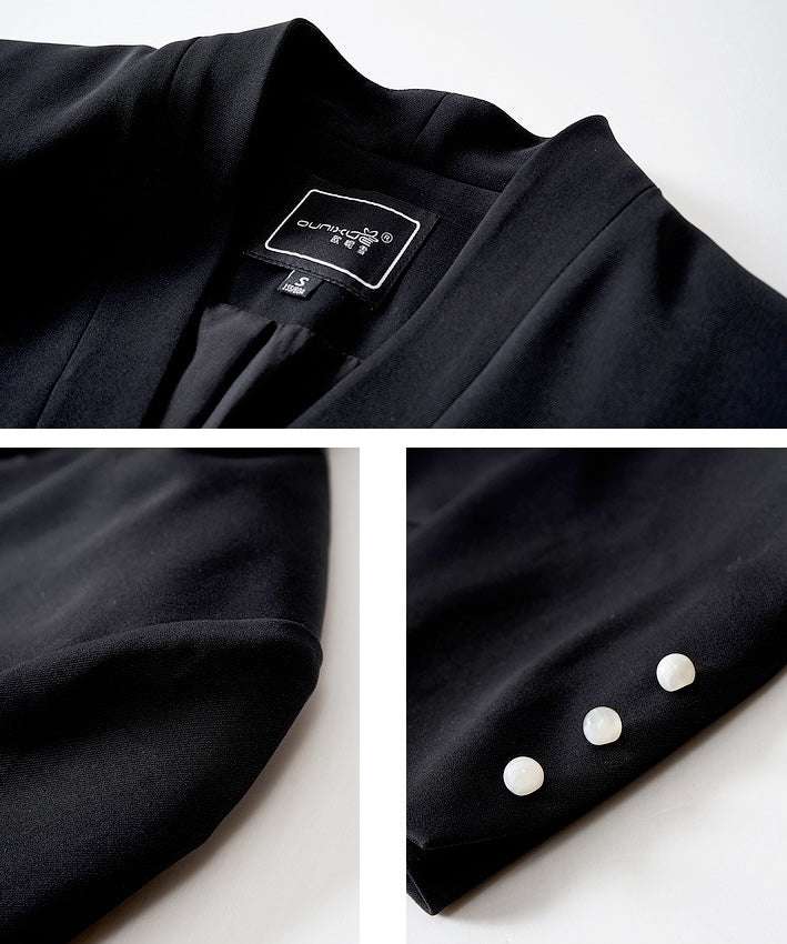 Shan Simple Single Knot Black Blazer