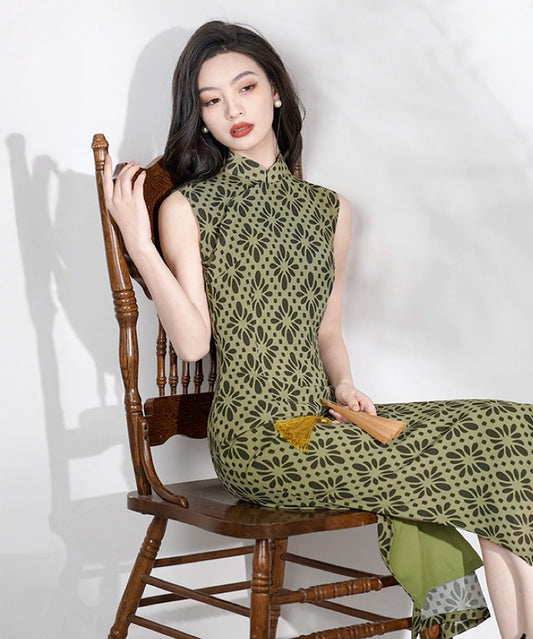 Qingshanyu  Green Cheongsam