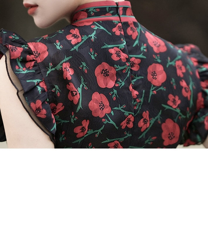 Missy Ruoxi's Rose Cheongsam