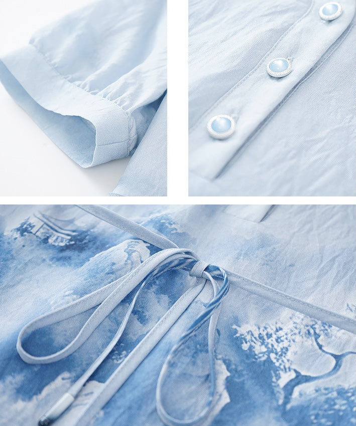 Aurelia Waterprint Midi Dress