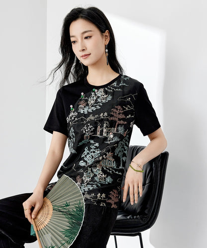 Kelly Embroidered Cheongsam Tee