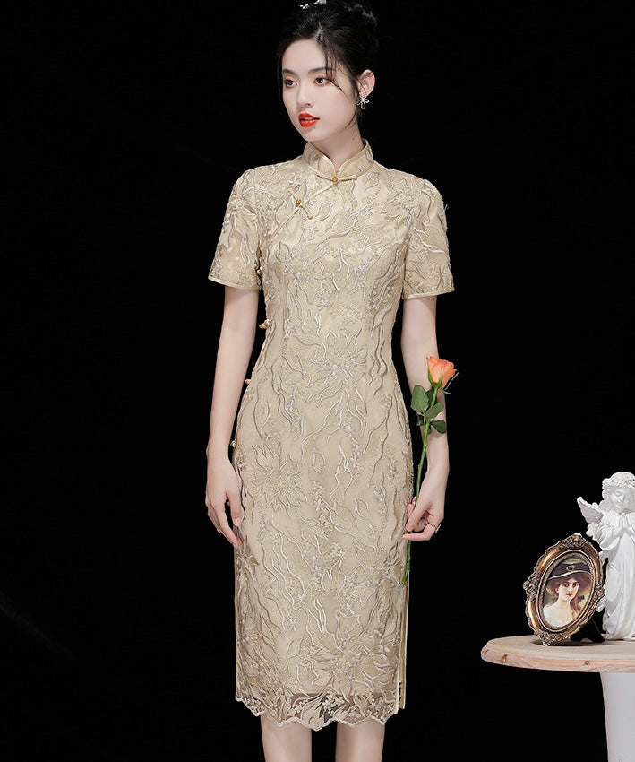 Mayfen Lacey Embroidery Cheongsam