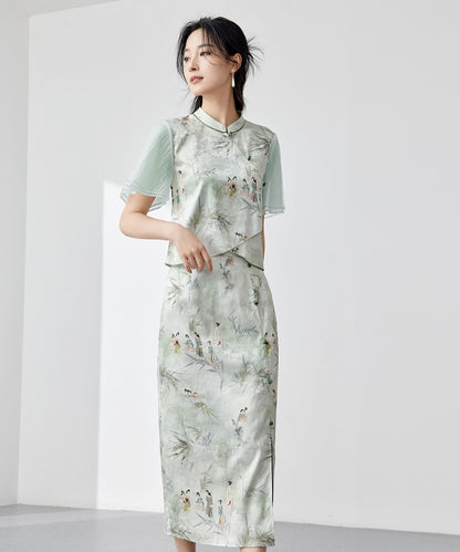Dorothy Mandarin Knot & Skirt Set