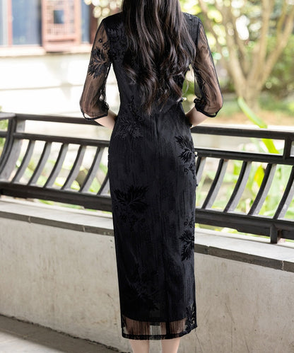 Black Autumn Cheongsam