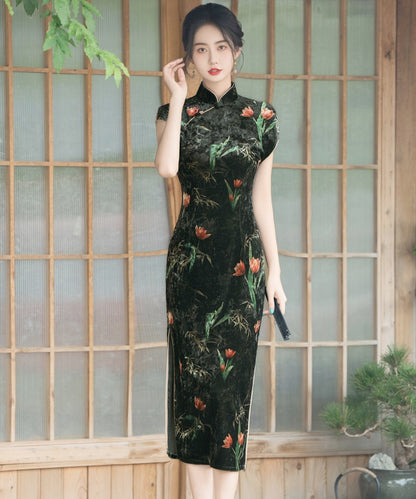 Miki Capsleeves Maxi Cheongsam