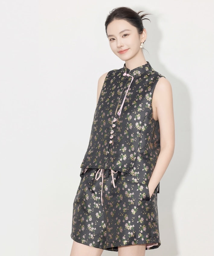 Lola Cheongsam Top + Shorts Set