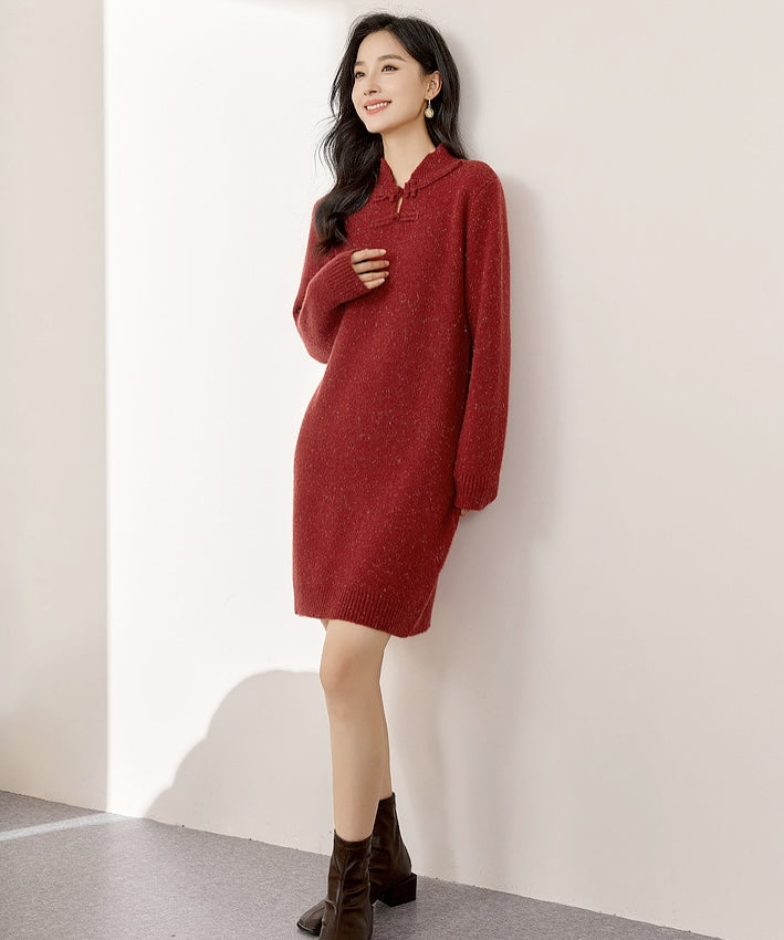 Bonnie's Oriental-Knot Sweater Dress