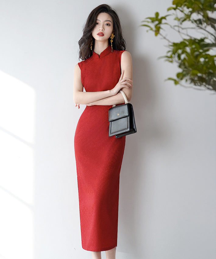 Keling Sleeveless Maxi Cheongsam