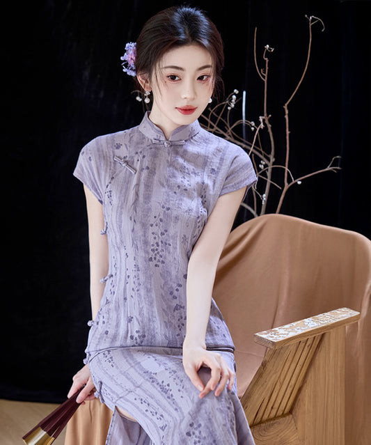 Bellflower Purple Cheongsam