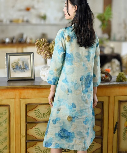 Nara's Soft Print Cheongsam