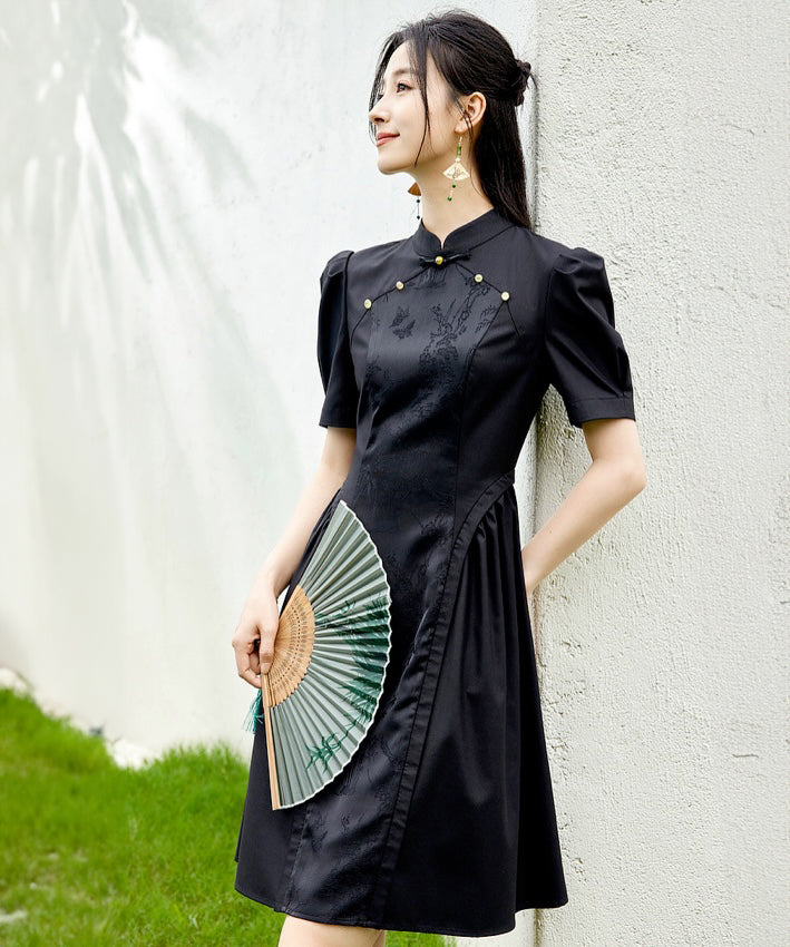 Ning Classy Black Cheongsam DXJ Cheongsam