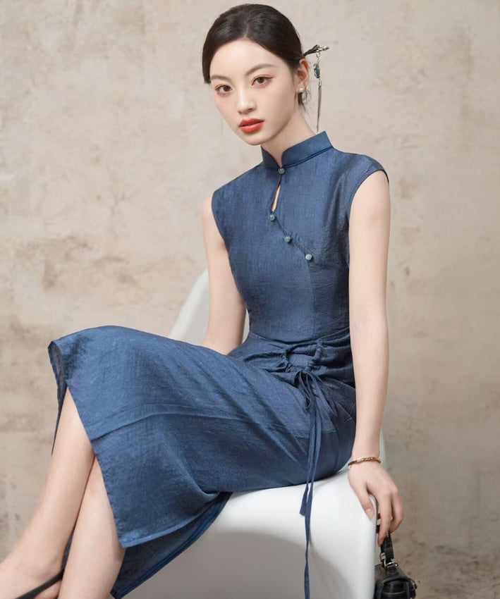 Yuri's Blue Cheongsam Dress