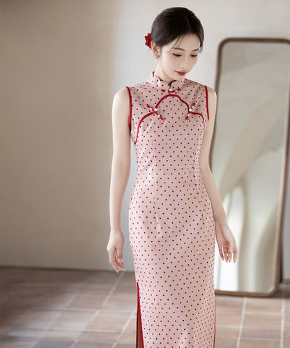 Jennie Scallop Polka Dot Cheongsam