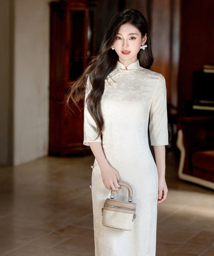 Enya Mid-Sleeves Cheongsam