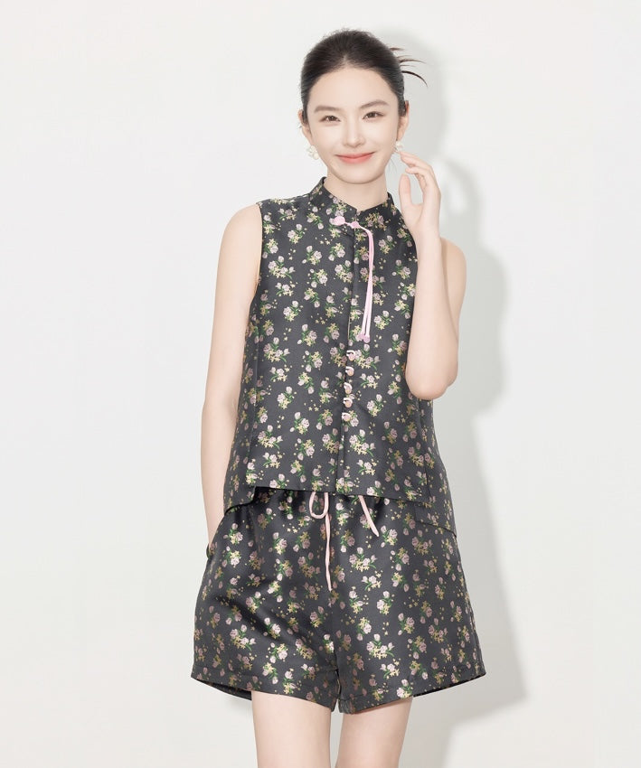 Lola Cheongsam Top + Shorts Set