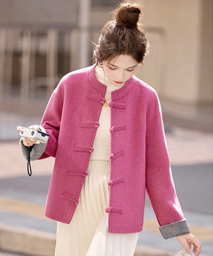 Yi-May Oriental Knot Woolen Coat