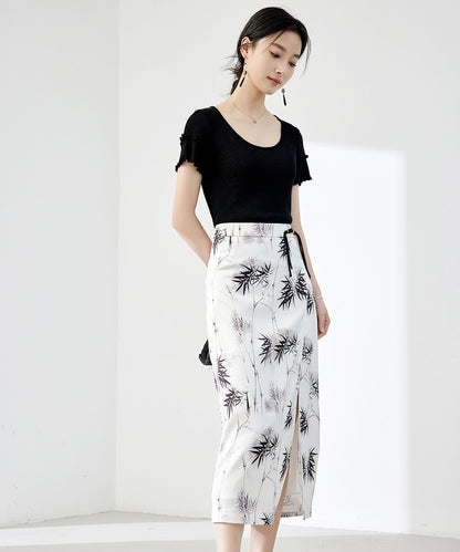 Ensi Paint-Stroke Knot Skirt