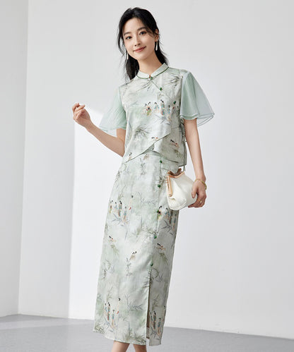 Dorothy Mandarin Knot & Skirt Set