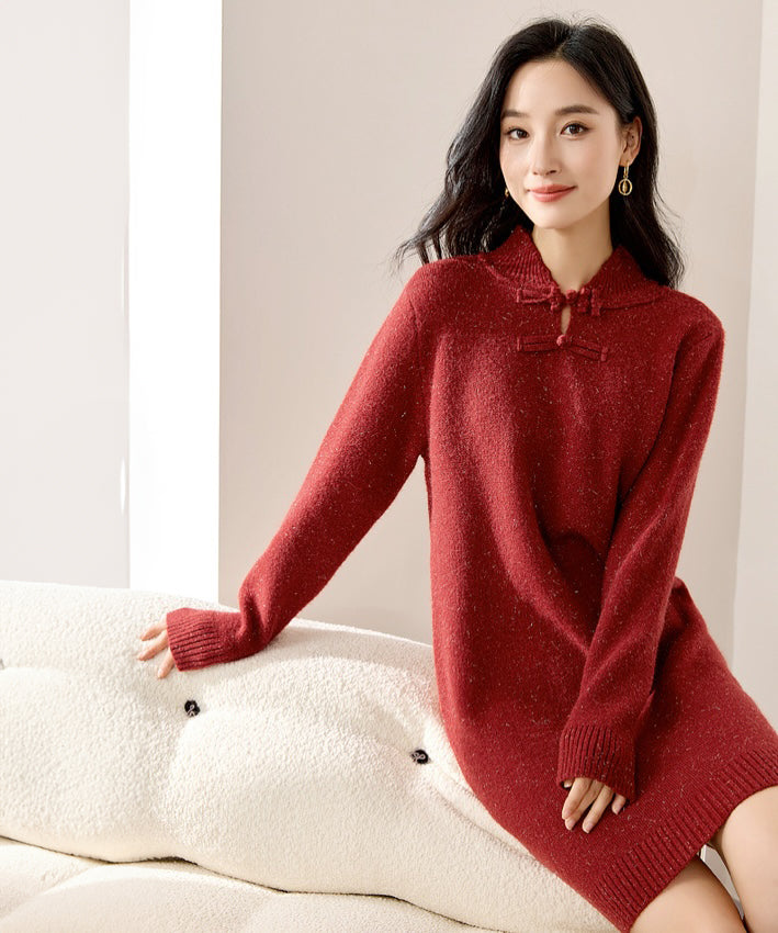 Bonnie's Oriental-Knot Sweater Dress