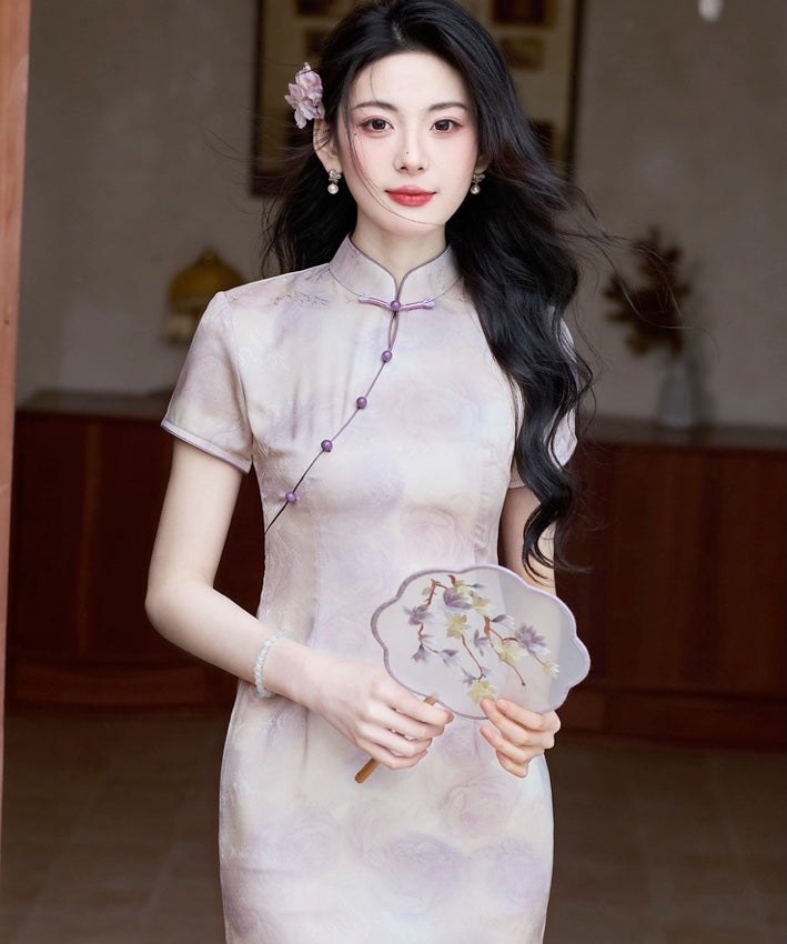 Enci's Mauve Cheongsam