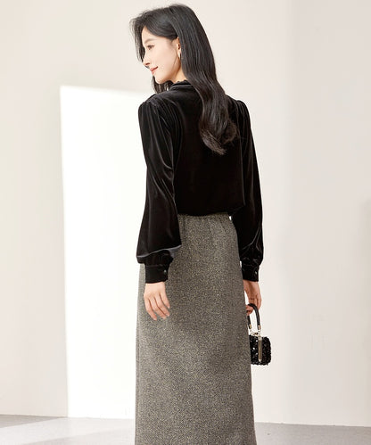 Lynette Velvety Cheongsam Blouse